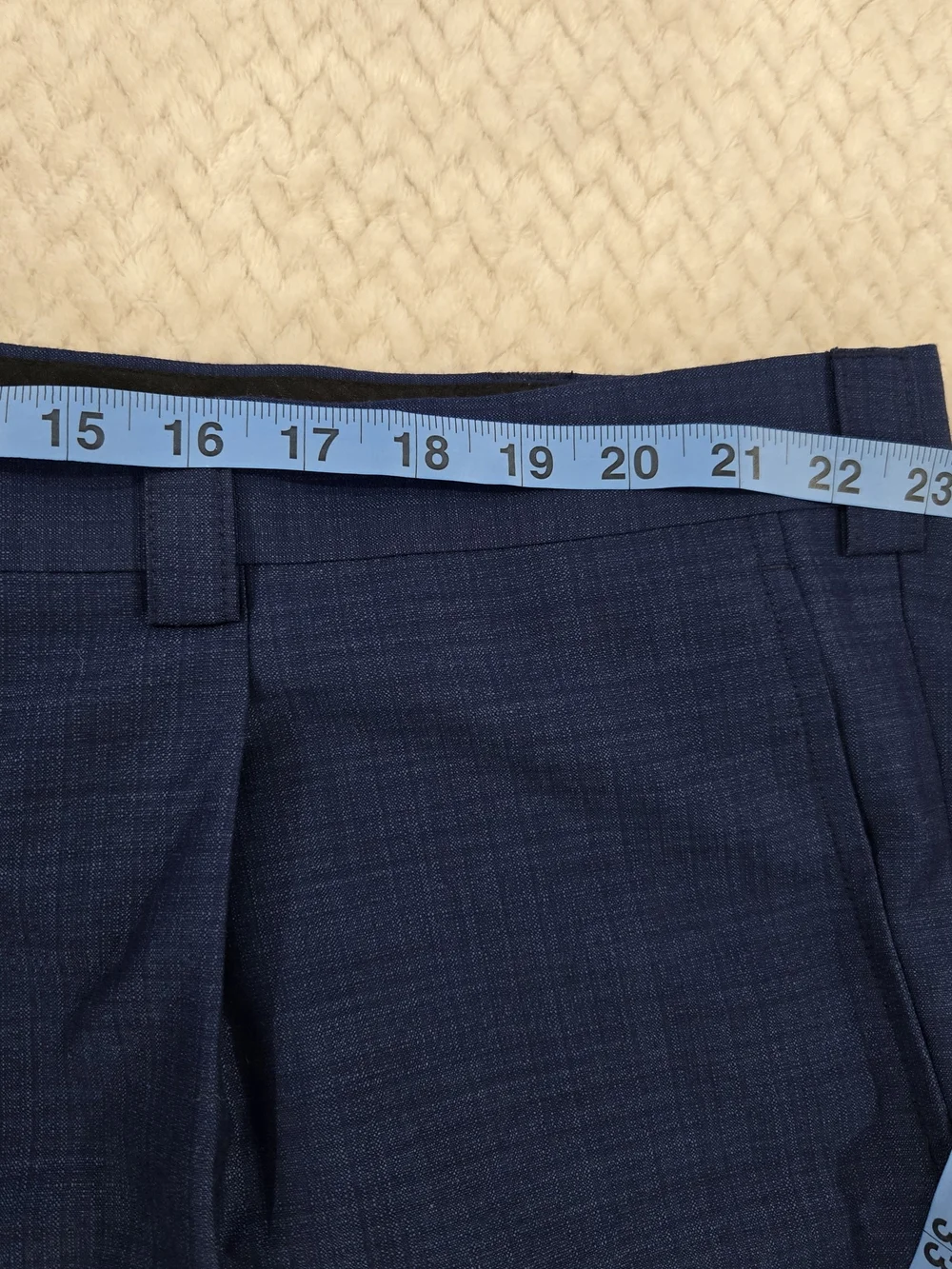 Steve Harvey Dress Pants 46x32 Blue Flat Front Career Slacks Mens